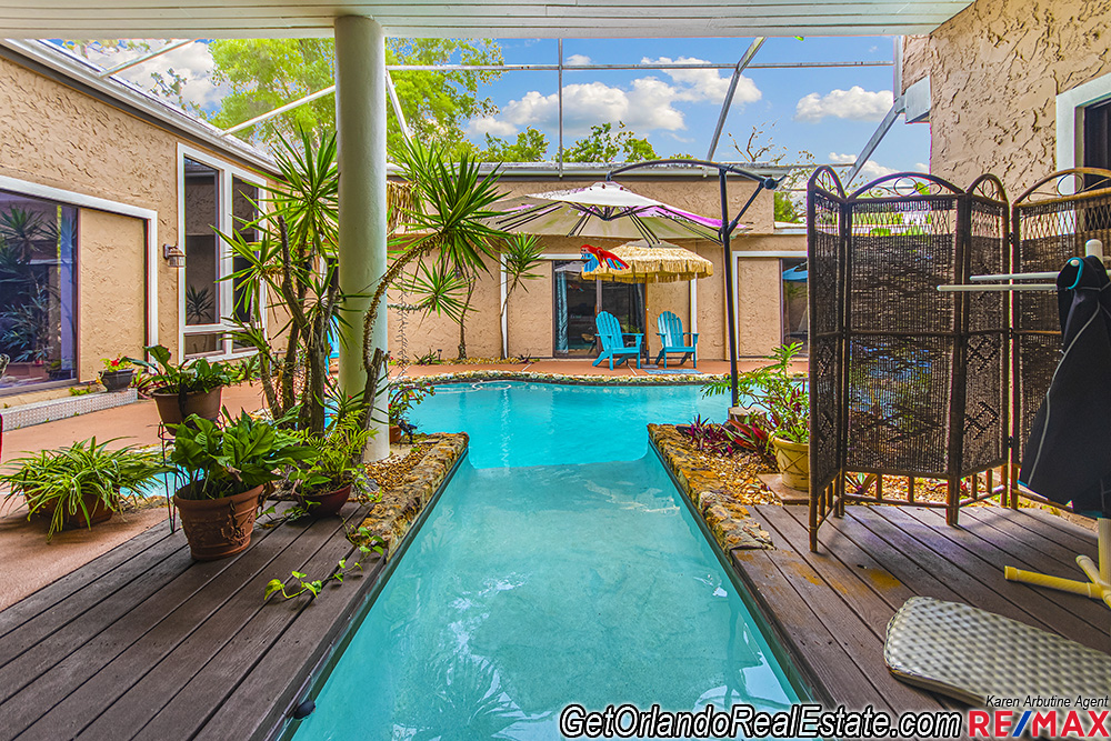 Unique Grotto Style Luxury Pool Home in Lake Mary For Sale